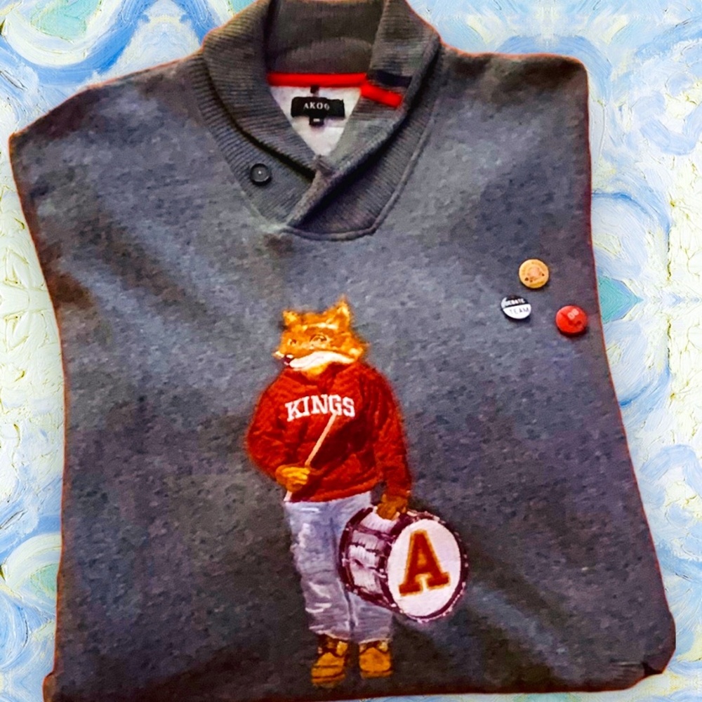 AKOO collegiate grey  back to school sweater